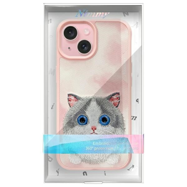 Nimmy Big Eyed Pet 2.0 Cat Case for iPhone 15 - Pink