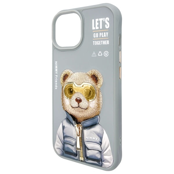 Nimmy Cool&amp;Cute 2.0 Bear Case for iPhone 15 - Gray