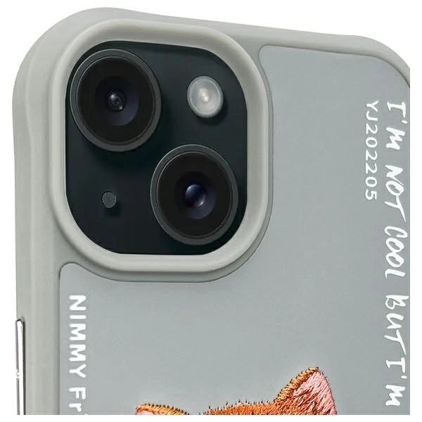Nimmy Glasses Cool Cat iPhone 15 Case - Gray