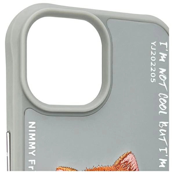 Nimmy Glasses Cool Cat iPhone 15 Case - Gray