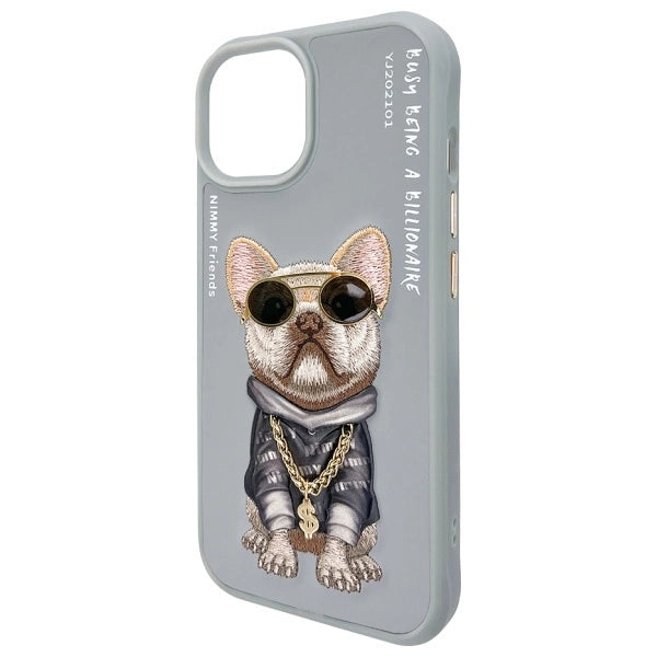 Nimmy Glasses Cool Dog iPhone 15 Case - Gray