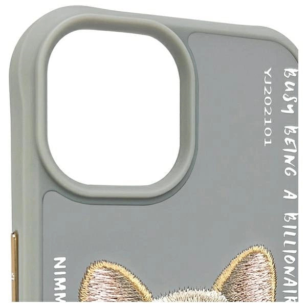 Nimmy Glasses Cool Dog iPhone 15 Case - Gray