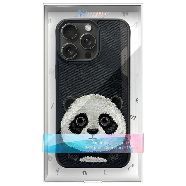 Nimmy Big Eyed Pet 2.0 Panda case for iPhone 15 Pro - black