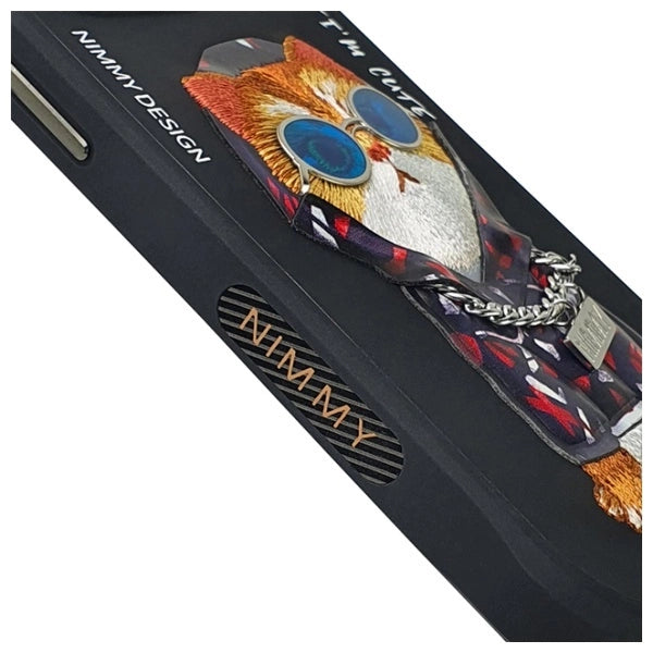 Nimmy Glasses Cool Cat Case for iPhone 15 Pro - Black