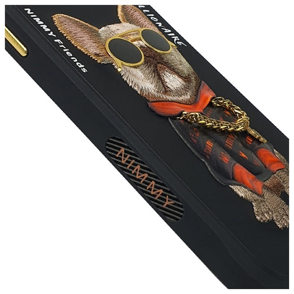 Nimmy Glasses Cool Dog Case for iPhone 15 Pro - Black