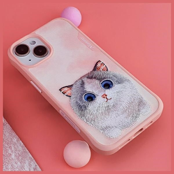 Nimmy Big Eyed Pet 2.0 Cat Case for iPhone 15 Pro Max - Pink