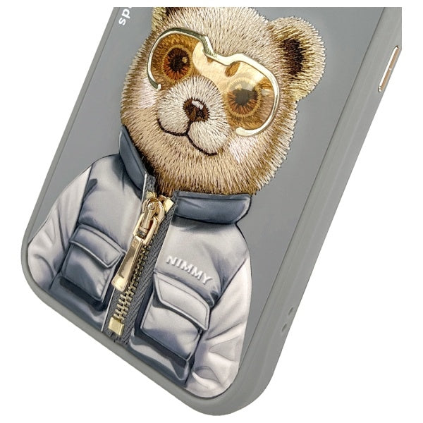 Nimmy Cool&amp;Cute 2.0 Bear Case for iPhone 15 Pro Max - Gray