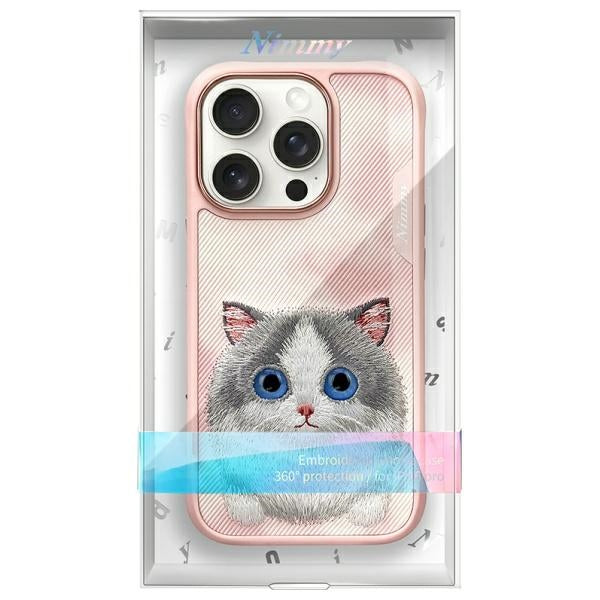 Nimmy Big Eyed Pet 2.0 Cat Case for iPhone 16 Pro - Pink