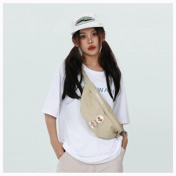 Nimmy Crossbody Glasses Cool Cat Shoulder Bag - Pink