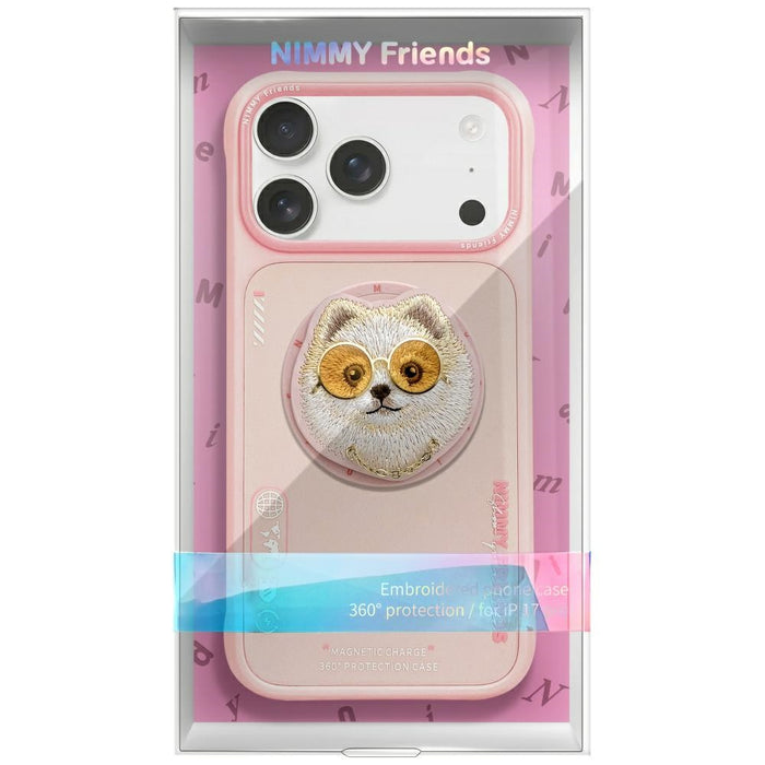 Nimmy Glasses Cool Dog MagSafe Case for iPhone 17 Pro - Pink