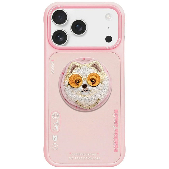 Nimmy Glasses Cool Dog MagSafe Case for iPhone 17 Pro - Pink