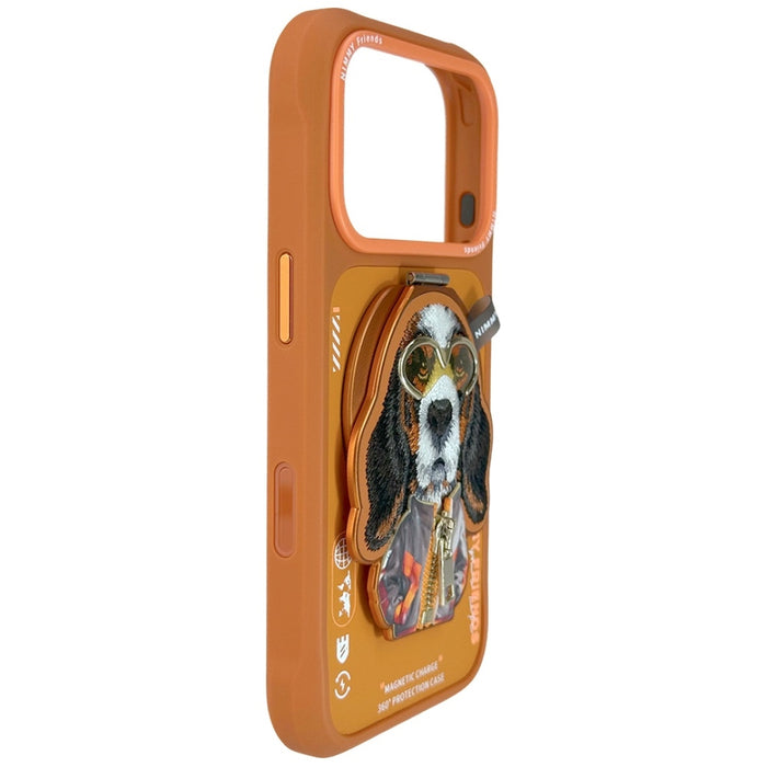 Nimmy Cool&amp;Cute 2.0 Dog Case for iPhone 17 Pro Max with Magnetic Hanger - Orange