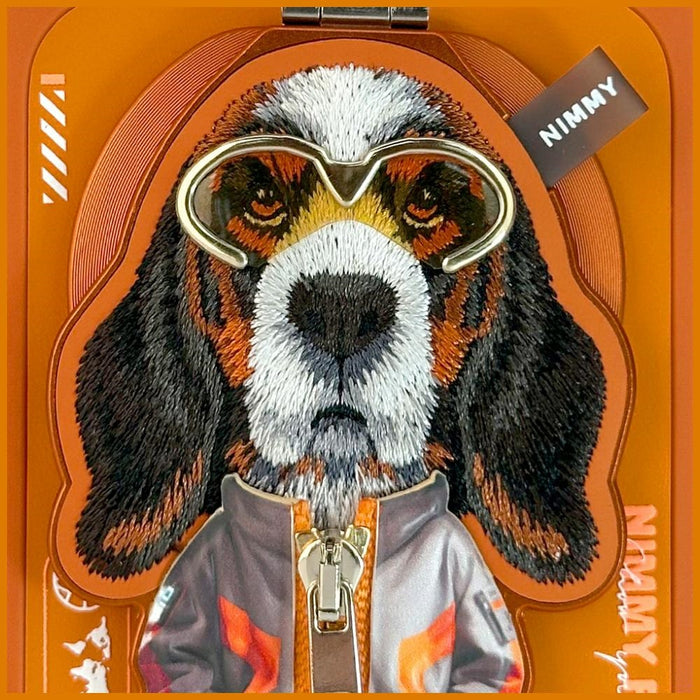 Nimmy Cool&amp;Cute 2.0 Dog Case for iPhone 17 Pro Max with Magnetic Hanger - Orange