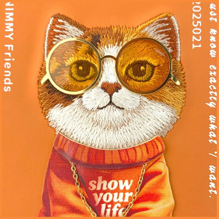 Nimmy Glasses Cool Cat Case for iPhone 17 Pro - Orange