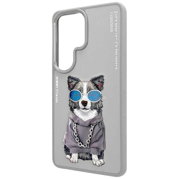 Nimmy Glasses Cool Dog Case for Samsung Galaxy S26 Ultra - Gray