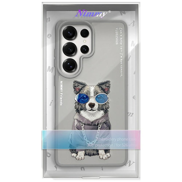 Nimmy Glasses Cool Dog Case for Samsung Galaxy S26 Ultra - Gray