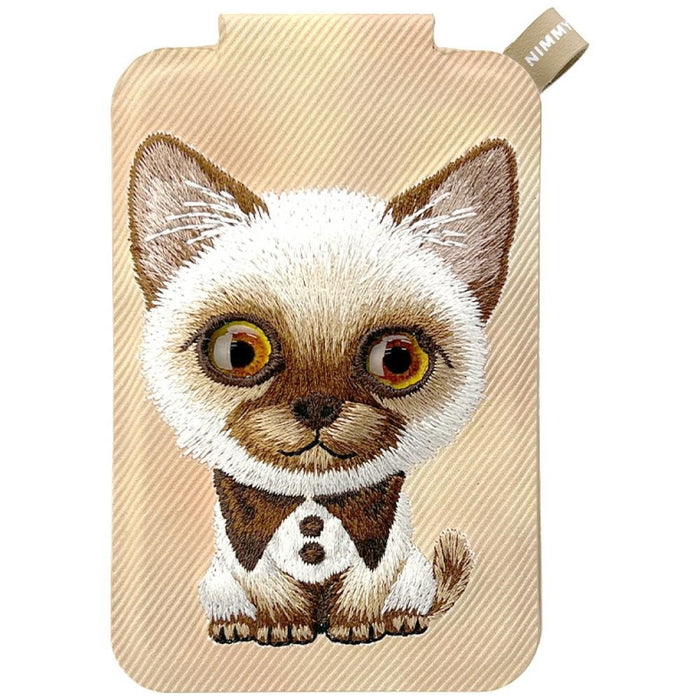 Nimmy New Big-Eye Cute Pets 2.0 Cat Magnetic Wallet with Phone Stand - Brown