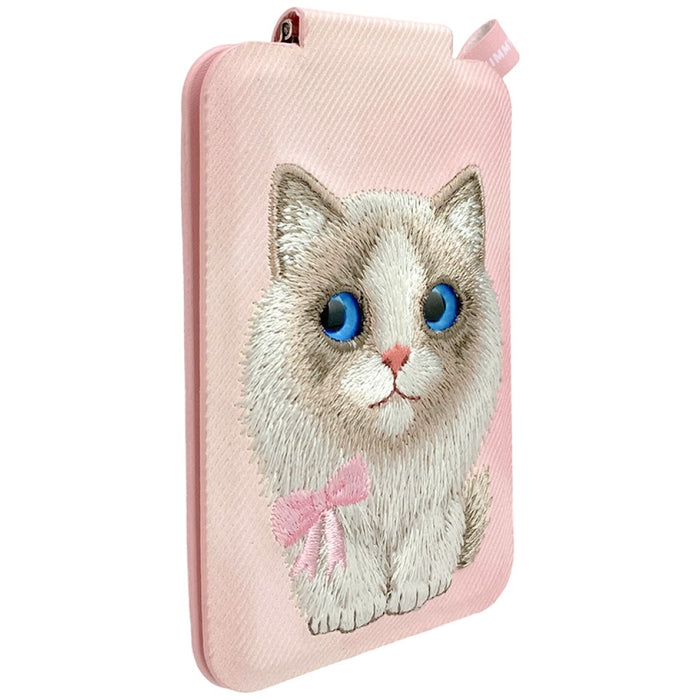 Nimmy New Big-Eye Cute Pets 2.0 Cat Magnetic Wallet with Phone Stand - Pink