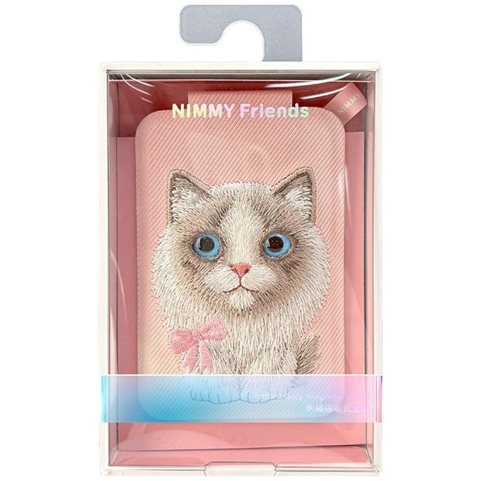 Nimmy New Big-Eye Cute Pets 2.0 Cat Magnetic Wallet with Phone Stand - Pink