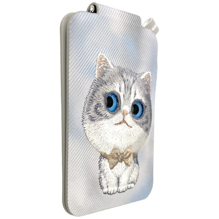 Nimmy New Big-Eye Cute Pets 2.0 Cat Magnetic Wallet with Phone Stand - Gray