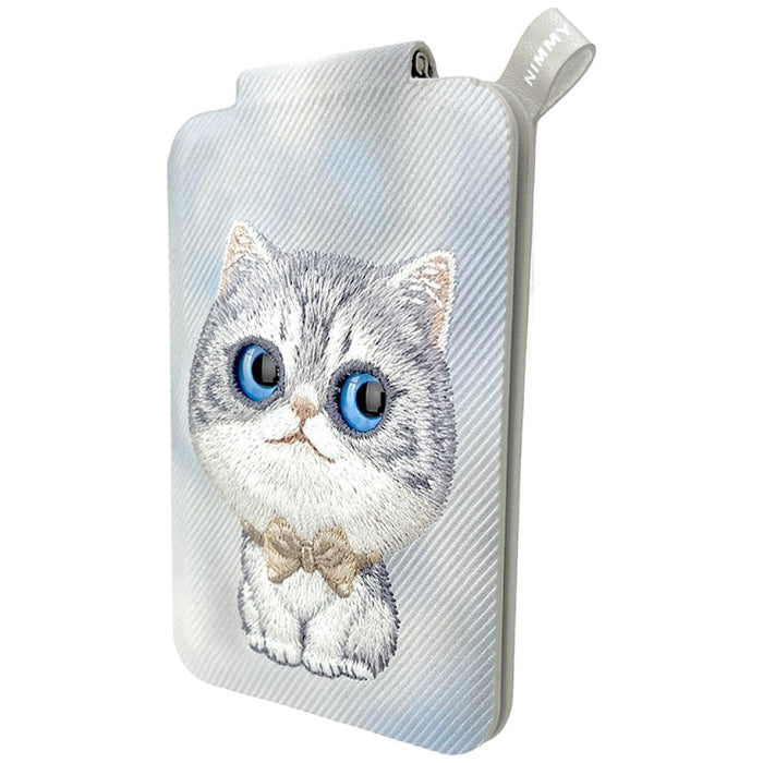 Nimmy New Big-Eye Cute Pets 2.0 Cat Magnetic Wallet with Phone Stand - Gray
