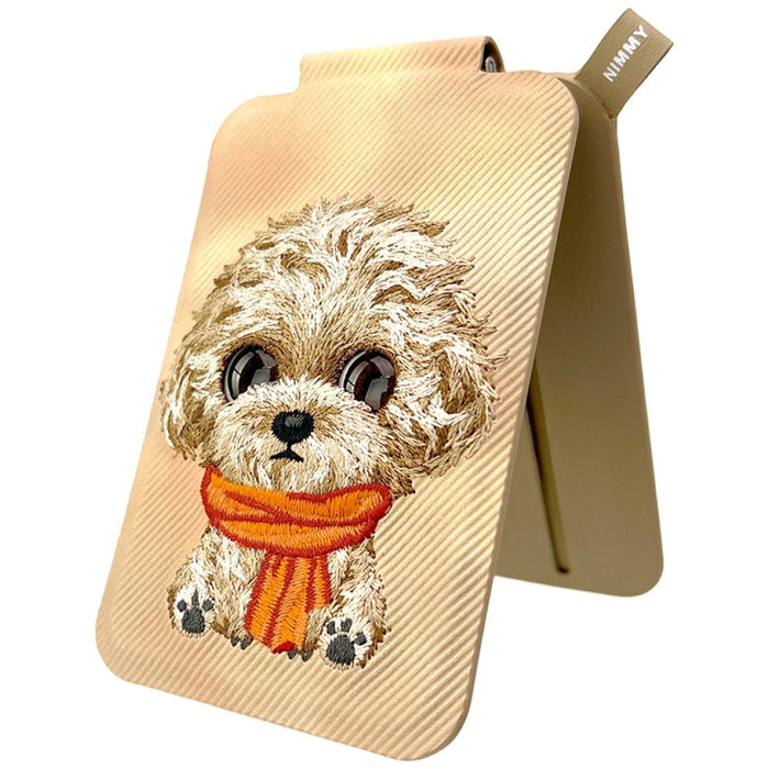 Nimmy New Big-Eye Cute Pets 2.0 Dog Magnetic Wallet with Phone Stand - Brown