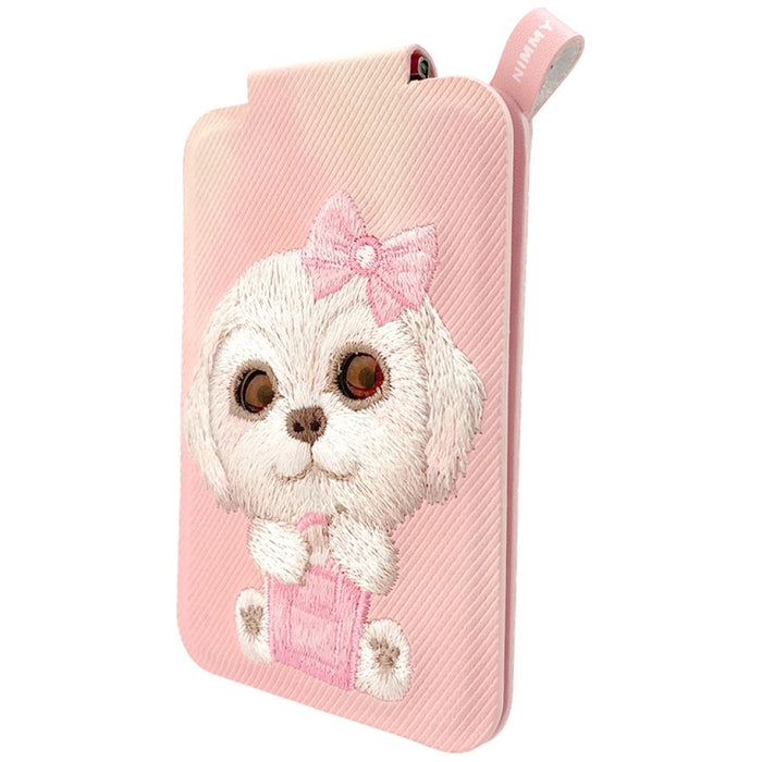 Nimmy New Big-Eye Cute Pets 2.0 Dog Magnetic Wallet with Phone Stand - Pink
