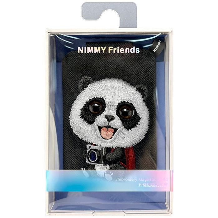 Nimmy New Big-Eye Cute Pets 2.0 Panda Magnetic Wallet with Phone Stand - Black