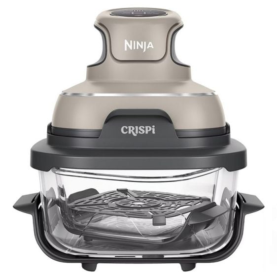 Fryer NINJA Crispi 4-in-1 Portable Glass Air Fryer FN101EUST, 3.8 l, Stone
