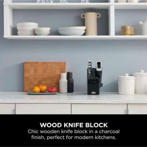 Kitchen knife set NINJA StaySharp K62006EUUK stainless steel 6 pcs, built-in sharpener, graphite block