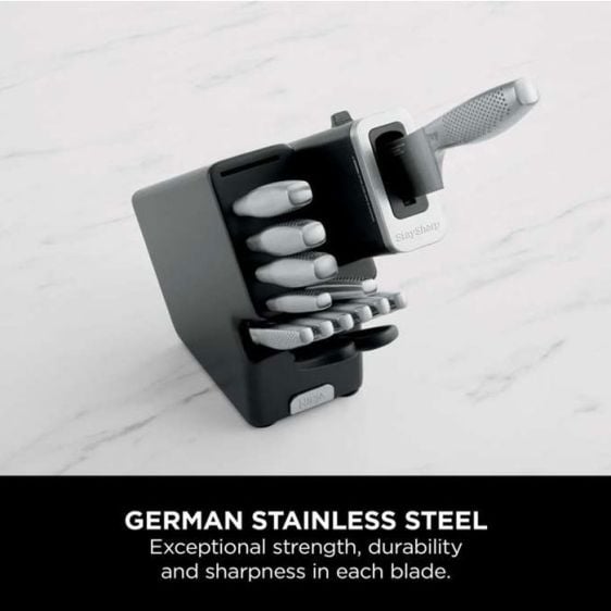 Kitchen knife set NINJA StaySharp K62014EUUK stainless steel 14 pcs, built-in sharpener, graphite block