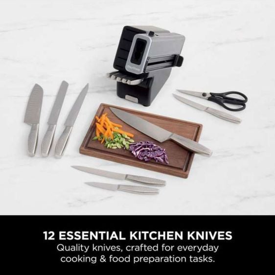 Kitchen knife set NINJA StaySharp K62014EUUK stainless steel 14 pcs, built-in sharpener, graphite block