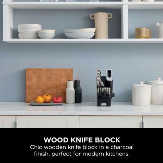 Kitchen knife set NINJA StaySharp K62014EUUK stainless steel 14 pcs, built-in sharpener, graphite block