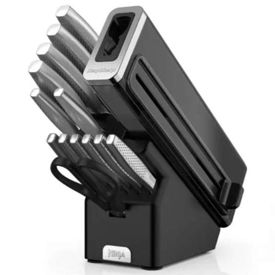 Kitchen knife set NINJA StaySharp K62014EUUK stainless steel 14 pcs, built-in sharpener, graphite block