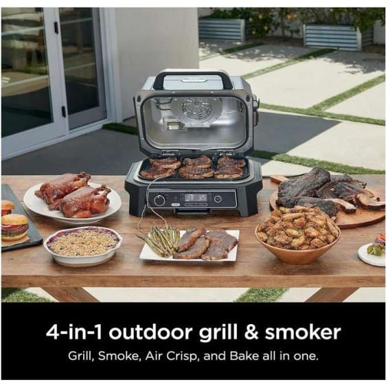 Grill NINJA OG850 Pro XL, 4-in-1, Grill, BBQ smoke, Air Fry, & Bake