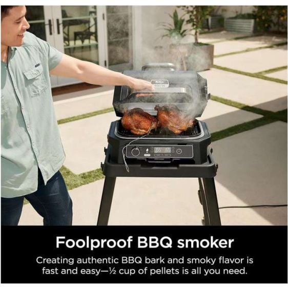 Grill NINJA OG850 Pro XL, 4-in-1, Grill, BBQ smoke, Air Fry, & Bake
