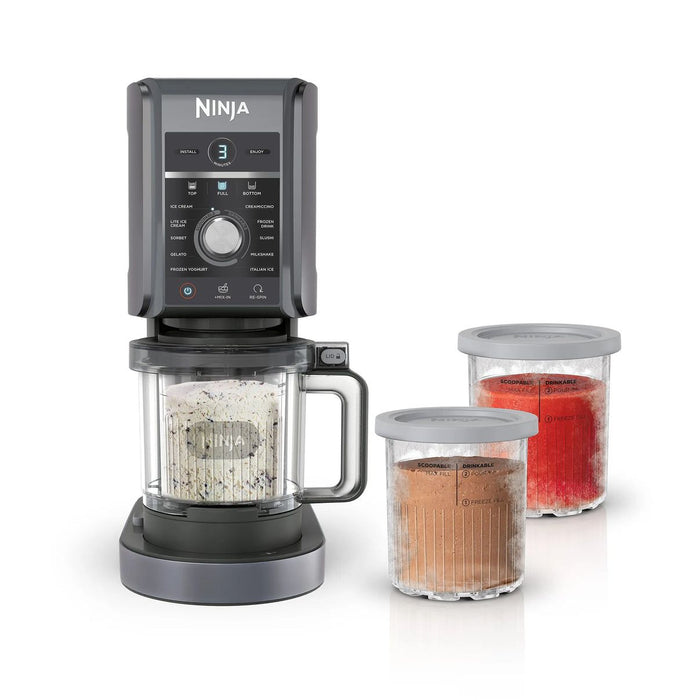 Ninja Creami Delux Ice Cream and Slush Maker 2x 0.71L, Black EU NC502EU