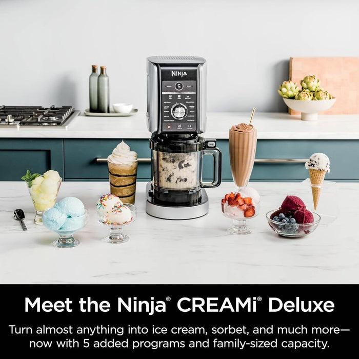 Ninja Creami Delux Ice Cream and Slush Maker 2x 0.71L, Black EU NC502EU