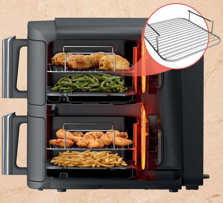 Ninja Foodi Vertical Double Drower Smart Air Fryer 9.5L Gray EU SL400EU