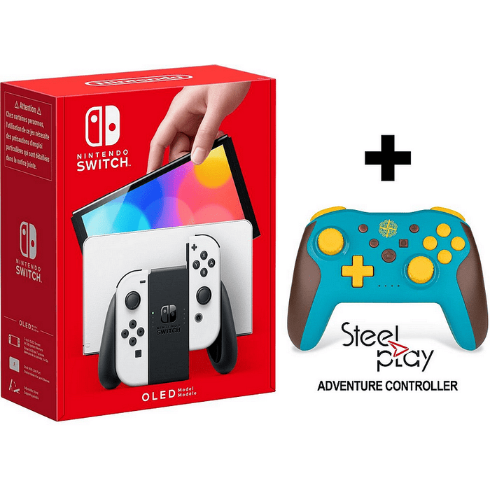 Console Nintendo Switch OLED White + Controller Adventure