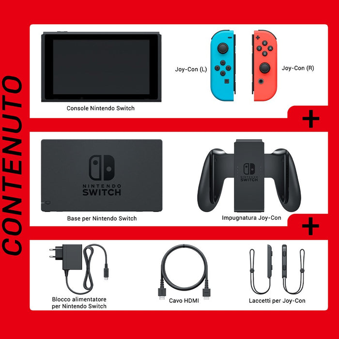 Nintendo Switch Console Neon Red Blue EU