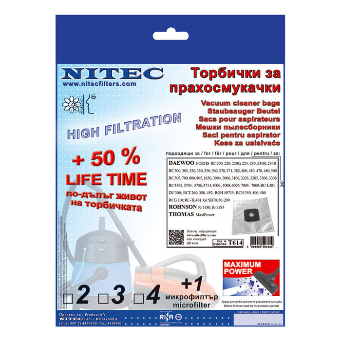 HEPA FILTER NITEC SMS T614 3 PCS