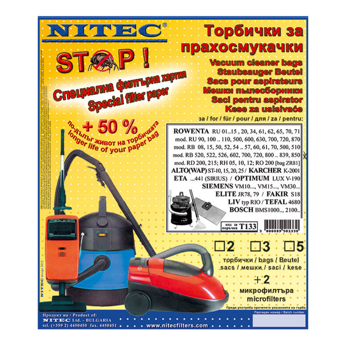 Vacuum cleaner bag NITEC T133