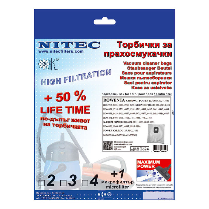 VACUUM CLEANER BAGS NITEC SMS T624 3 PCS