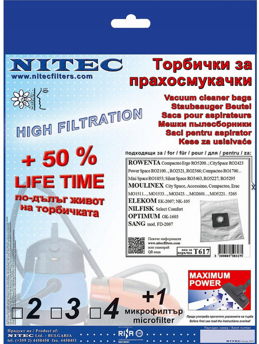 Vacuum cleaner bag NITEC T617