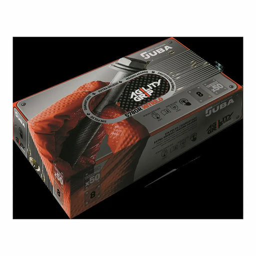 Nitrile gloves JUBA Agility Grip Orange Powder-free 50 Units - Почистване Прахосмукачки И Гладене<<<Дом
