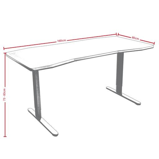 Nitro Concepts D16M Gaming Desk, Carbon Black