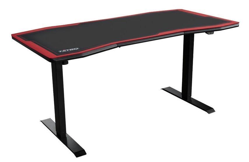 Nitro Concepts D16E Gaming Desk, Carbon Red, Electric Height Control