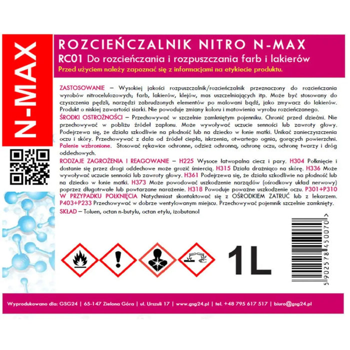 NITRO RC-01 N-MAX 1L thinner solvent - *Temporary category<<<HurtelXML