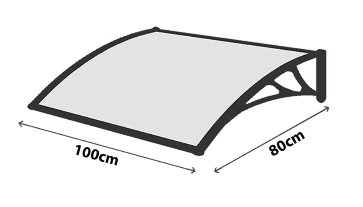 CANOPY FOR THE DOOR/WINDOW 80X100CM GRAY